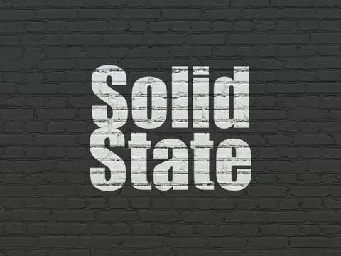 Science concept: Solid State on wall background イラスト素材