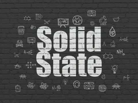 Science concept: Solid State on wall background イラスト素材