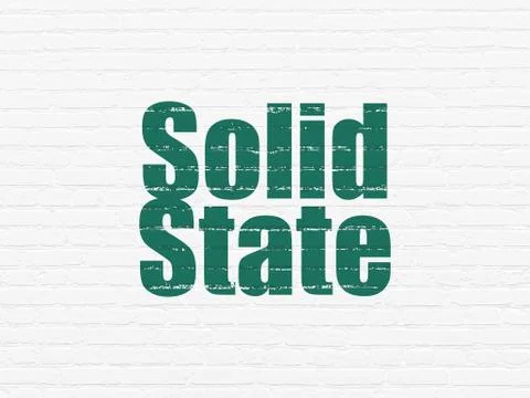 Science concept: Solid State on wall background Illustrazione stock