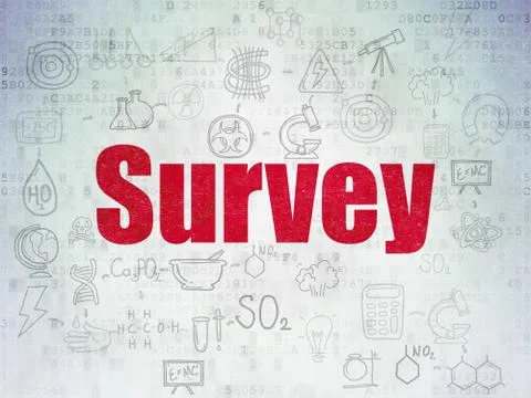 Science concept: Survey on Digital Data Paper background 스톡 일러스트