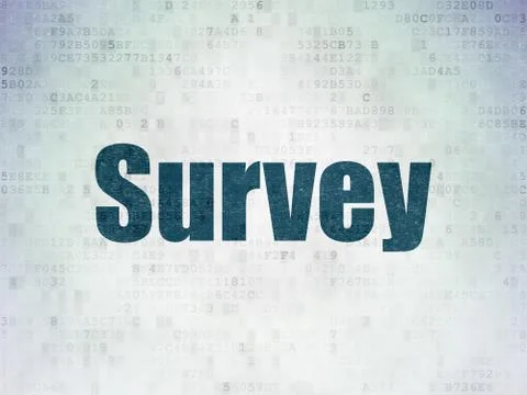 Science concept: Survey on Digital Data Paper background Illustrazione stock