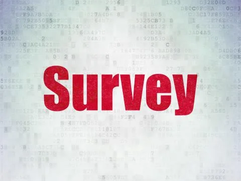 Science concept: Survey on Digital Data Paper background Stockillustratie