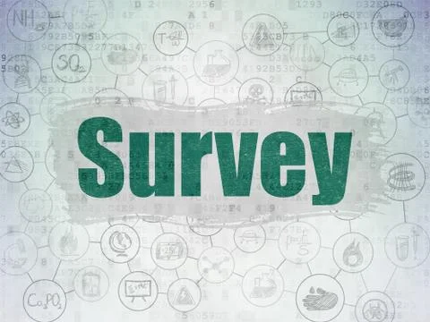 Science concept: Survey on Digital Data Paper background イラスト素材