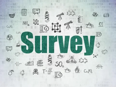 Science concept: Survey on Digital Data Paper background イラスト素材