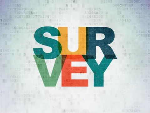 Science concept: Survey on Digital Data Paper background イラスト素材