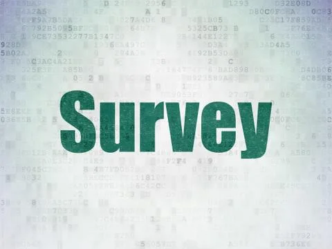 Science concept: Survey on Digital Data Paper background Stock Illustration