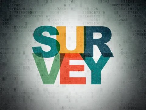 Science concept: Survey on Digital Data Paper background Illustrazione stock