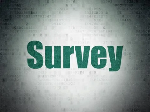 Science concept: Survey on Digital Data Paper background Illustrazione stock