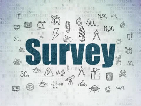 Science concept: Survey on Digital Data Paper background イラスト素材