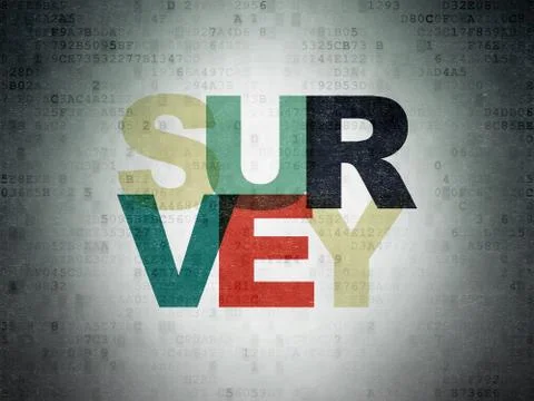 Science concept: Survey on Digital Data Paper background 스톡 일러스트