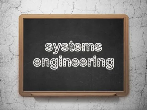 Science concept: Systems Engineering on chalkboard background Stock Illustration