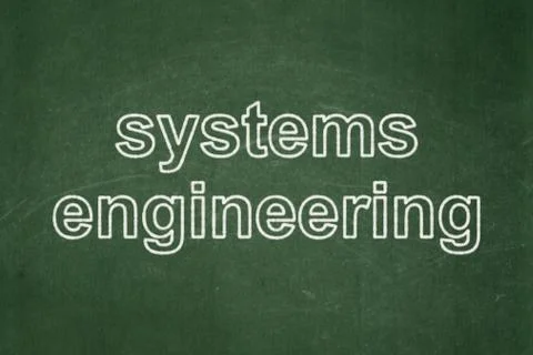 Science concept: Systems Engineering on chalkboard background Stock Illustration