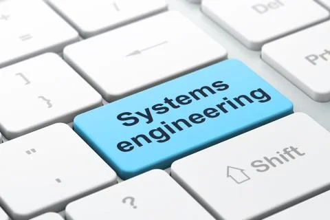 Science concept: Systems Engineering on computer keyboard background Stock Illustration