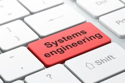 Science concept: Systems Engineering on computer keyboard background Stock-Illustration
