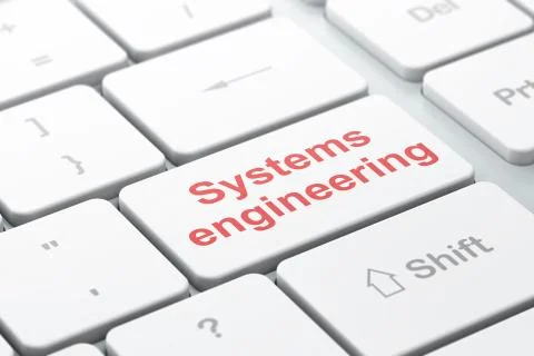 Science concept: Systems Engineering on computer keyboard background Stock Illustration