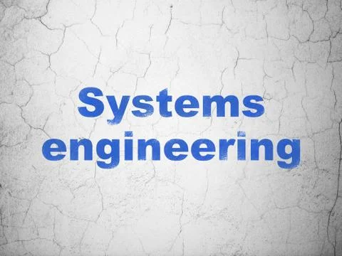 Science concept: Systems Engineering on wall background Stock Illustration