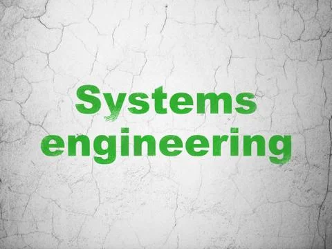 Science concept: Systems Engineering on wall background Stock Illustration