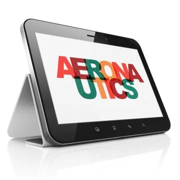 Science concept: Tablet Computer with Aeronautics on  display Stock Illustration