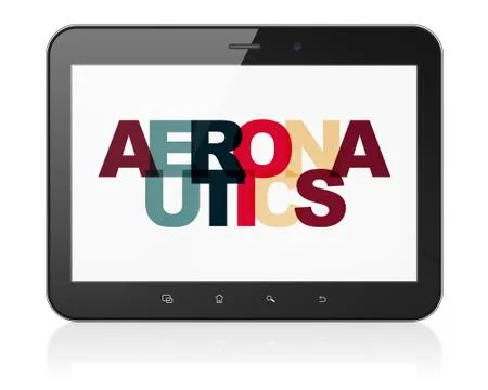 Science concept: Tablet Computer with Aeronautics on  display イラスト素材