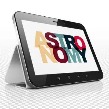 Science concept: Tablet Computer with Astronomy on  display Stock Illustration