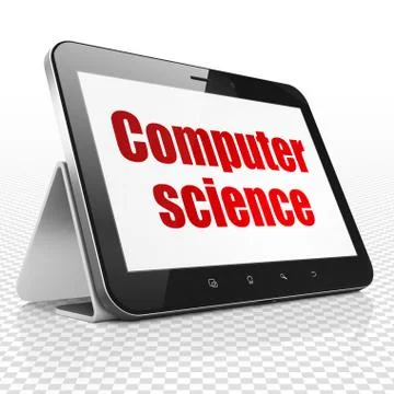 Science concept: Tablet Computer with Computer Science on display 库存插图
