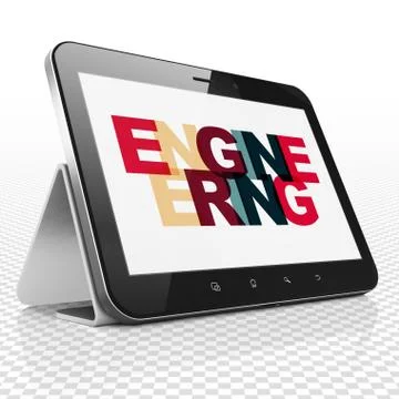 Science concept: Tablet Computer with Engineering on  display Stock Illustration