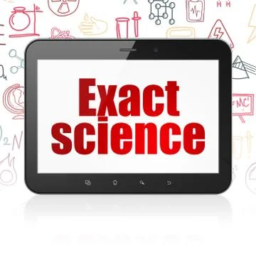 Science concept: Tablet Computer with Exact Science on display 库存插图