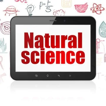 Science concept: Tablet Computer with Natural Science on display イラスト素材