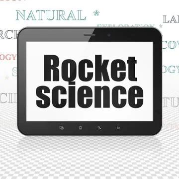 Science concept: Tablet Computer with Rocket Science on display Stock Illustration