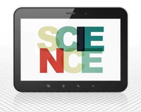 Science concept: Tablet Pc Computer with Science on  display Stock Illustration