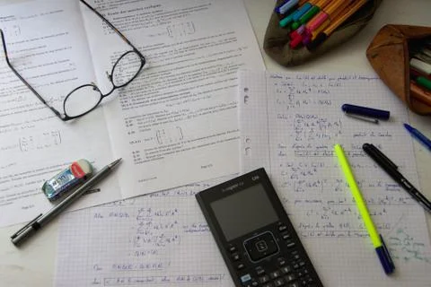 Science Course - Maths Homework 1 Foto stock