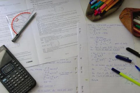 Science Course - Maths Homework 2 Foto stock