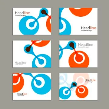 Science cover template background with molecules Stock Illustration