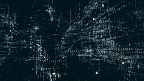 The science of cryptography. Smooth flyby cameras in the matrix. Stock Footage 84845387