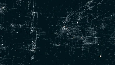 The science of cryptography. Smooth flyby cameras in the matrix. Stock Footage 84845560