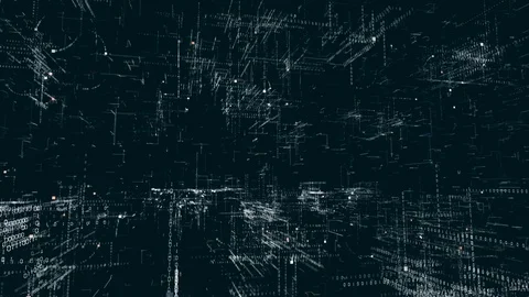 The science of cryptography. Smooth flyby cameras in the matrix. Video stock 84845820