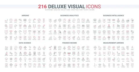 Science, data and document processing, finance income, model for analysis line Stockillustratie