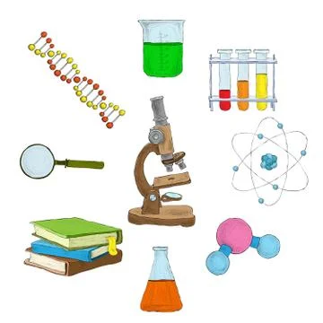 Science decorative elements Stock Illustration