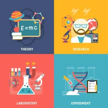 Science Decorative Icon Set Ilustración de archivo