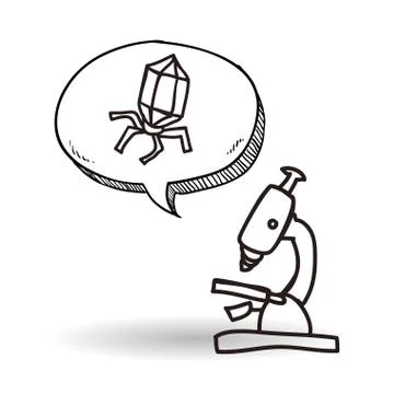 Science design. microscope icon. Isolated illustration , vector 스톡 일러스트