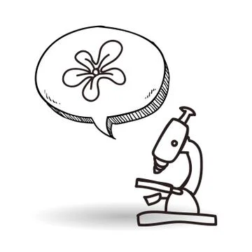 Science design. microscope icon. Isolated illustration , vector Stockillustratie