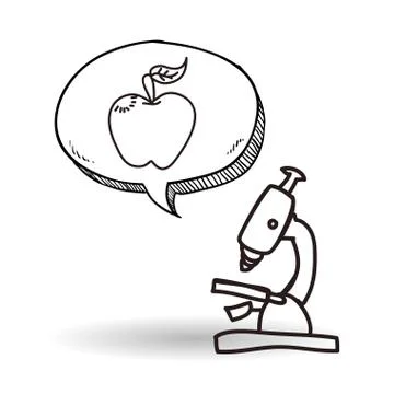 Science design. microscope icon. Isolated illustration , vector 스톡 일러스트