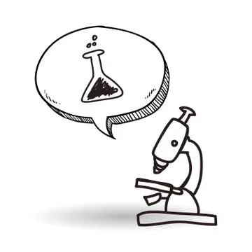 Science design. microscope icon. Isolated illustration , vector 스톡 일러스트