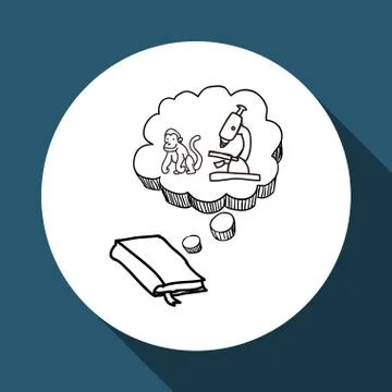 Science design. microscope icon. Isolated illustration , vector Stock Illustration