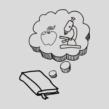 Science design. microscope icon. Isolated illustration , vector Stock Illustration