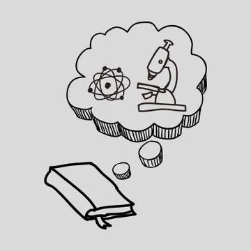 Science design. microscope icon. Isolated illustration , vector 스톡 일러스트