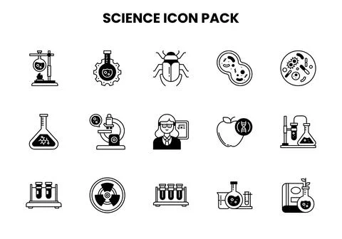 Science DuoTone Icons Pack イラスト素材