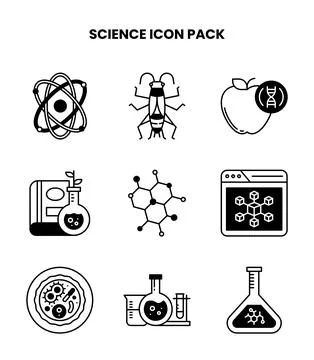 Science DuoTone Scalable Icons Pack Illustrazione stock