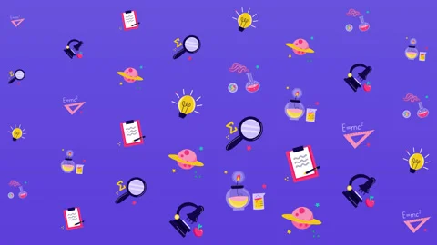 Science education 8K pattern loop background Stock Footage 157030196