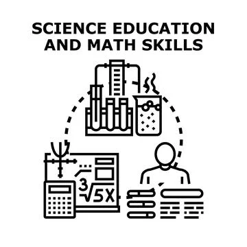 Science education and math skill development process Stock Illustration